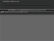 Tablet Screenshot of medethics-alliance.org